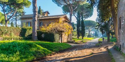 Ancient cobblestone path along the Appian Way