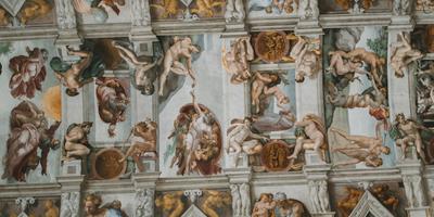 O teto afrescado de Michelangelo da Capela Sistina