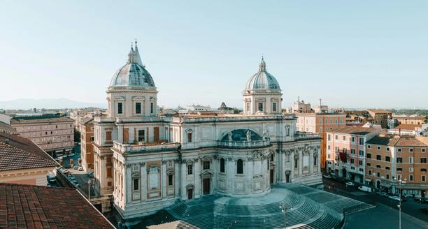 Vista aérea da Basílica de Santa Maria Maggiore