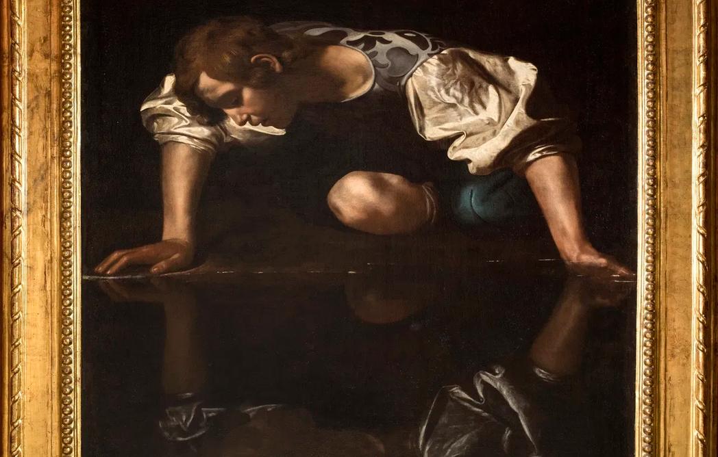 Narcissus by Caravaggio in Palazzo Barberini