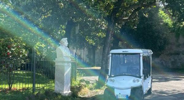 Golf cart en la naturaleza