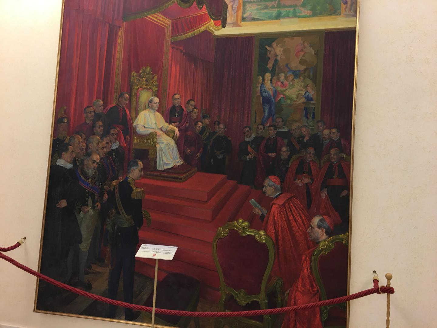 Gemälde von Papst Pius XI im Apostolischen Palast