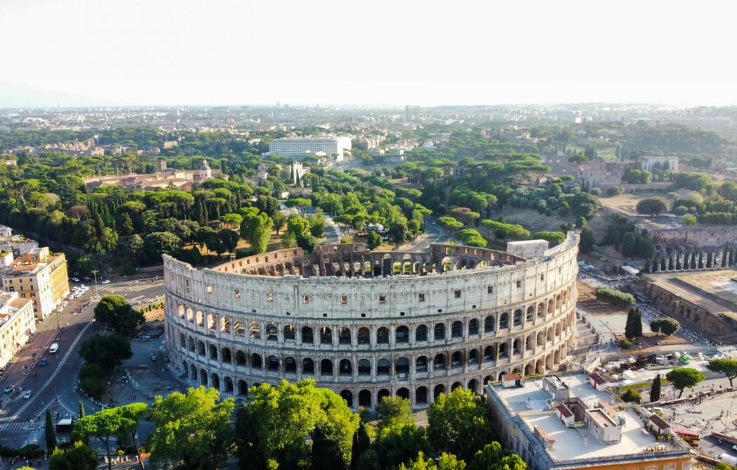 Luftaufnahme des Colosseum