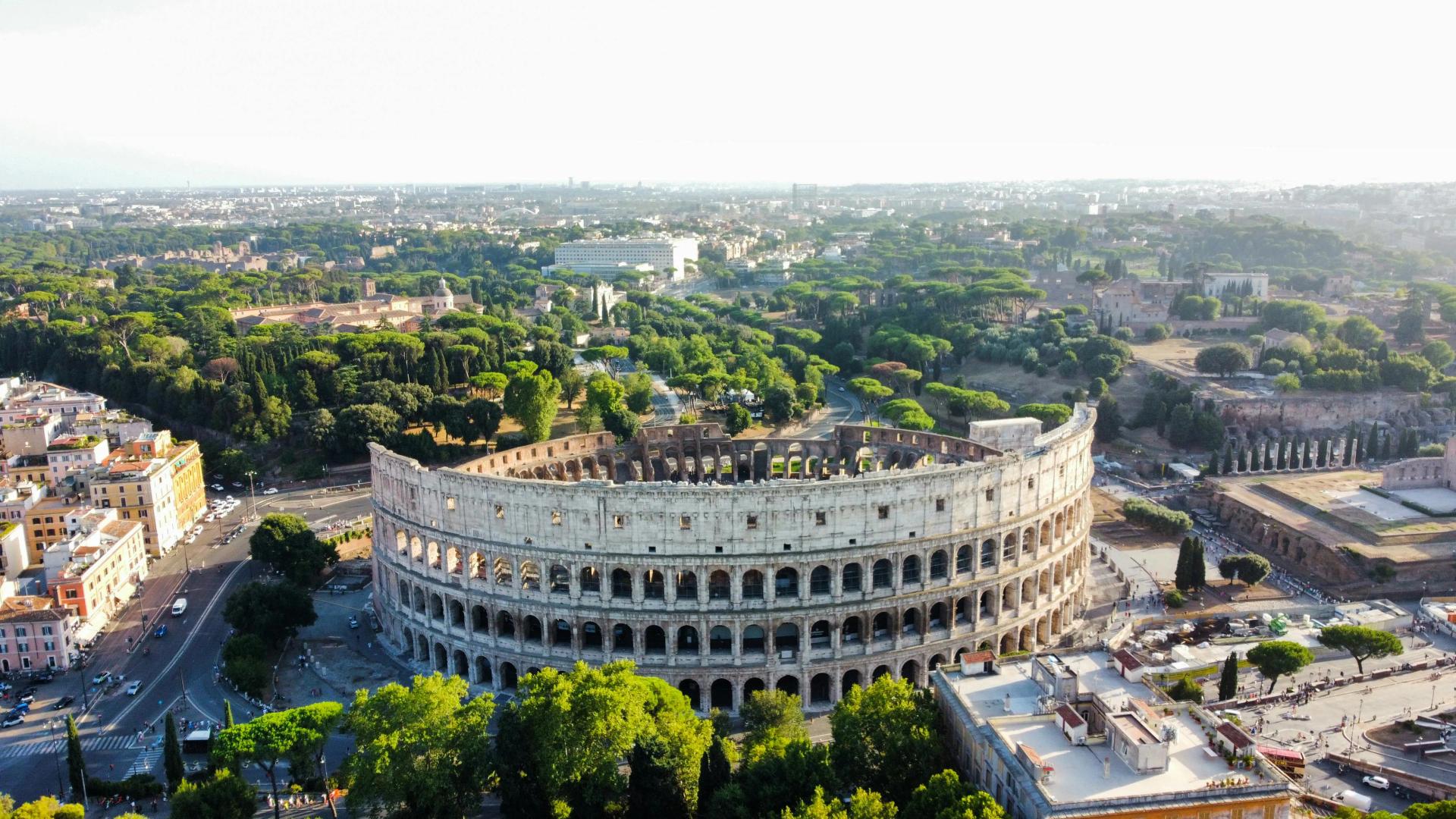 Foto aérea del Colosseum