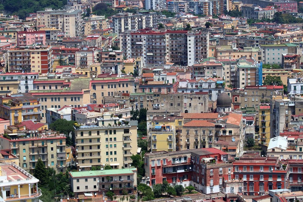 Vue aérienne de Naples