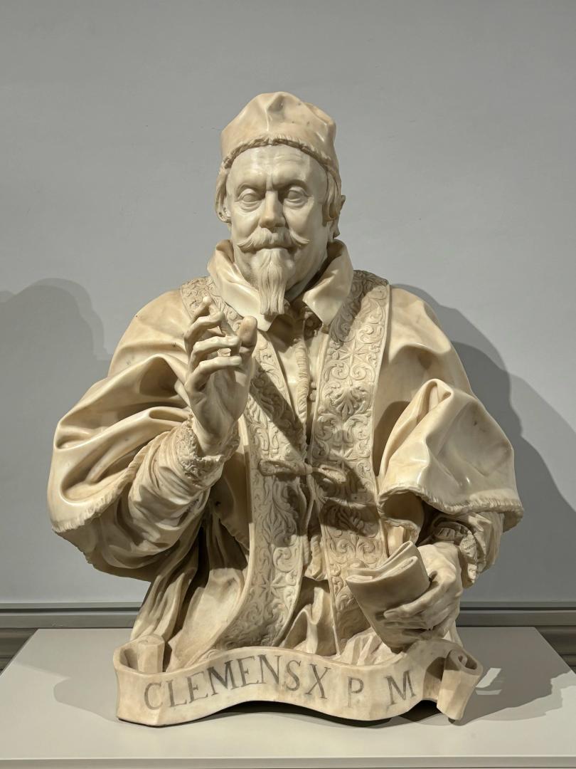 Marble statue of Pope Clement X in Palazzo Barberini