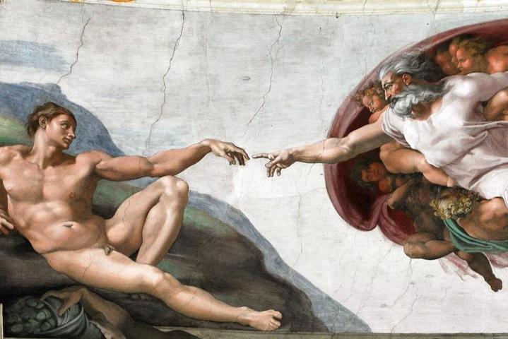 Gemälde Die Erschaffung Adams von Michelangelo