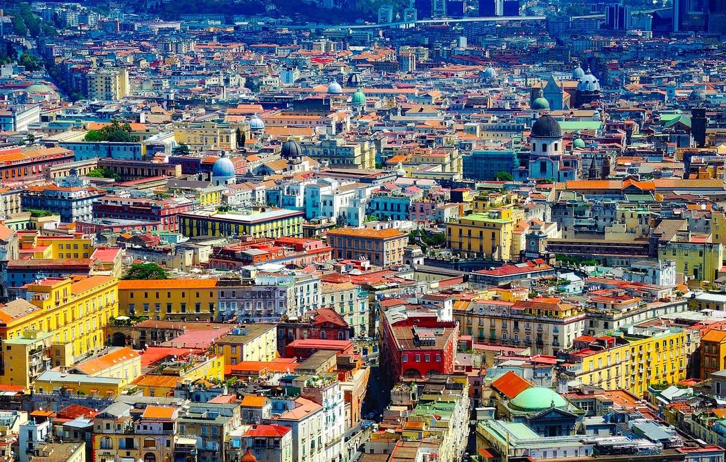 Vue aérienne de Naples
