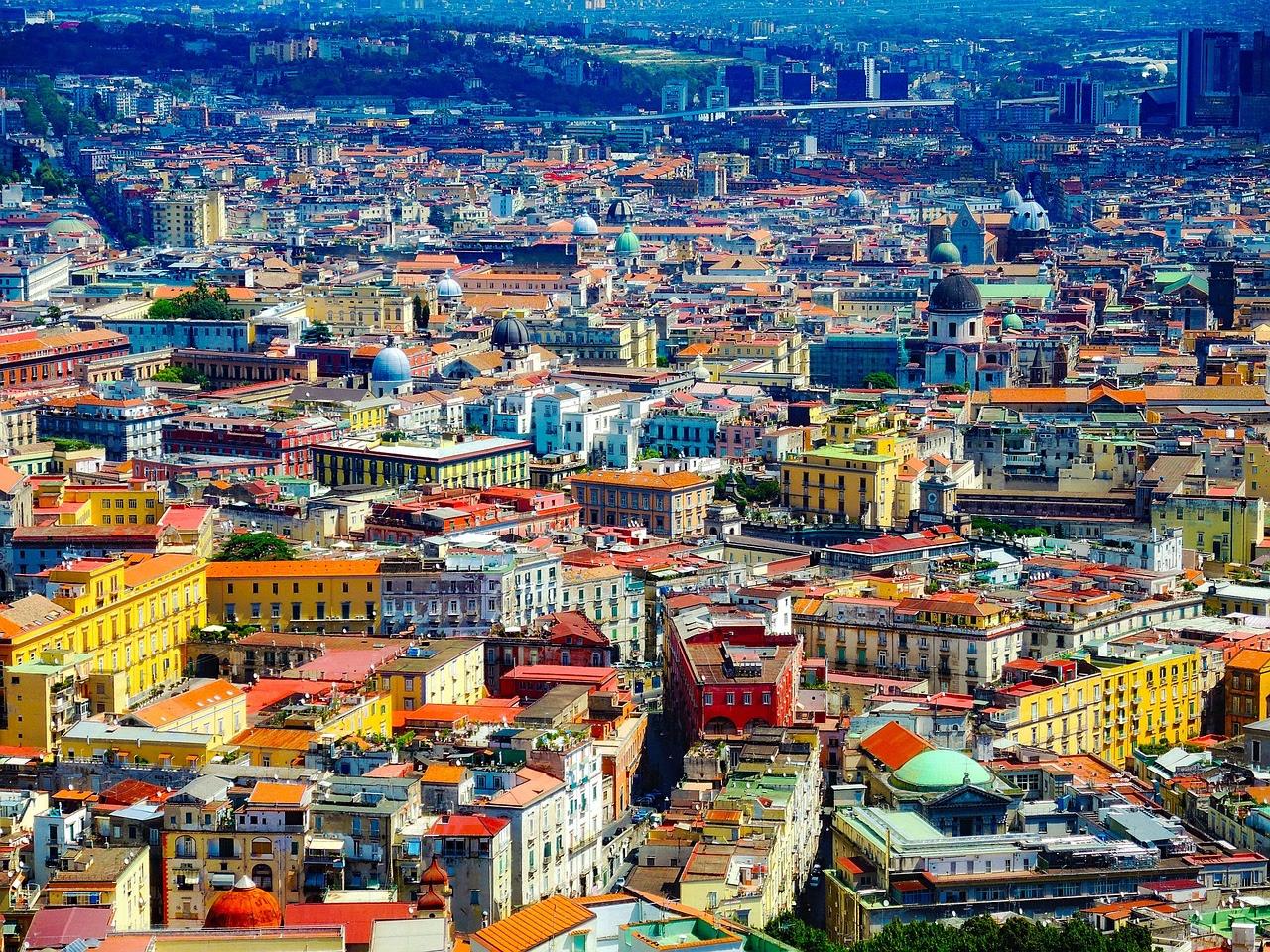Vue aérienne de Naples